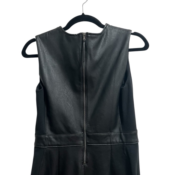 SPANX Leather-Like Combo Sheath Dress In Luxe Black - Picture 7 of 11